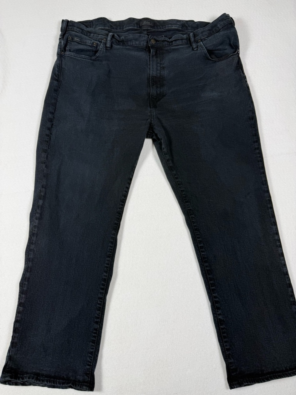 Men's Polo Ralph Lauren Black Jeans The Hampton Relaxed Straight Size 44x30